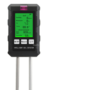 LED 대형 스크린 디스플레이 6-in-1 토양 양분 감지기 Ph/수분/온도 측정기 습도/다산/햇빛 감지 OEM - Product Image 1