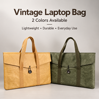 Sac pour ordinateur portable Tyvek, housse vintage pour ordinateur, doublure en feutre, sacoche portable pour ordinateur portable, mallette pour documents, sac pour le bureau et les voyages