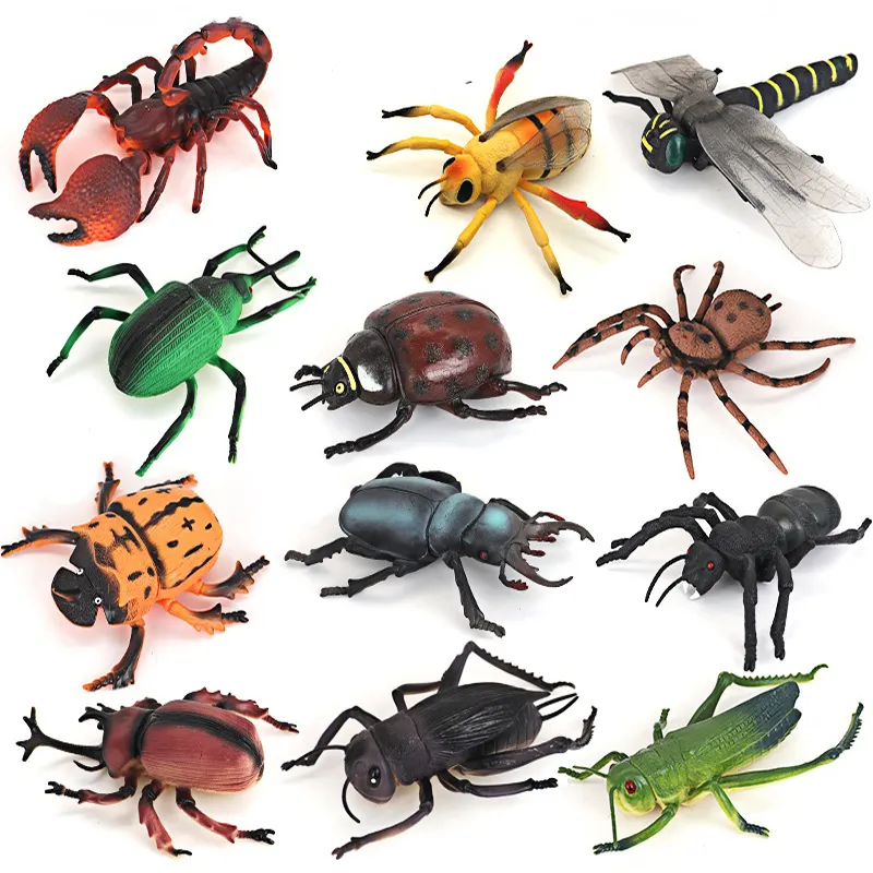 Nokta mal boy entomozoa uçan böcek pvc çekirge akrep örümcek kriket böceği oyuncak yapay böcek çocuk hediye