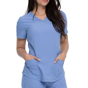 Medici e infermiere ospedalieri personalizzati all'ingrosso di alta qualità Scrub femminile uniforme infermieristica imposta le donne mediche Scrub Suit