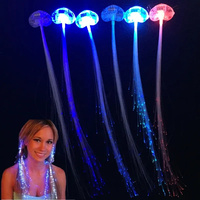Barrettes lumineuses LED multicolores pour fête, tresses lumineuses à fibres optiques LED, pinces à cheveux lumineuses pour la musique, la danse et les étoiles