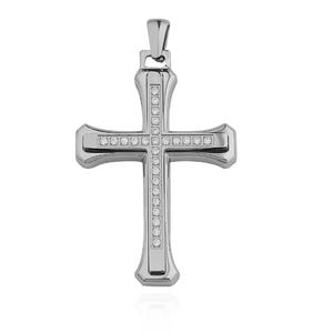 Pendentif Croix Jésus Hip-Hop en Acier avec Diamant Moissanite Rond Taillé, Bijou Fin le Plus Vendu pour Hommes et Femmes - Product Image 6