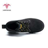 Chaussures de sécurité de haute qualité pour hommes, anti-écrasement et anti-perforation, en cuir, avec embout en acier, pour le travail industriel