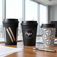 Gobelets à café jetables en papier kraft recyclable à paroi simple pour boissons gazeuses et eau minérale, diamètre 80,0 mm/90,0 mm