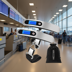 Balance numérique portable pour bagages, 110 lb, en acier inoxydable, avec écran rétroéclairé, pour peser en voyage - Product Image 2