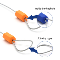Scellé de câble mécanique jetable en plastique personnalisé WCC101 pour utilisation sur camions et remorques – Scellé de câble de verrouillage