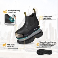 Bottes de sécurité professionnelles S1 antistatiques, souples, imperméables, avec embout en acier et tige en PU, coupe basse, pour travaux de construction – Vente directe usine