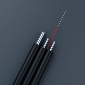 สายเคเบิลใยแก้วนำแสง FTTH สำหรับภายในและภายนอกอาคาร แบบ Single Mode 1 แกน 2 แกน  ปลอกหุ้ม PVC  เสริมลวดเหล็ก 3 เส้น เกรด A - Product Image 5