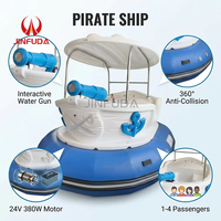 Bateau tamponneur électrique commercial pour adultes, à batterie, attraction aquatique