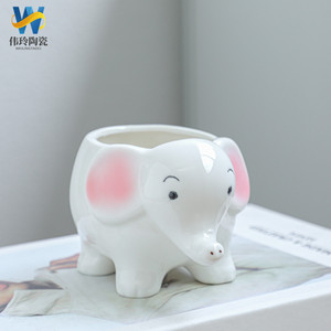 Maceta <span class=keywords><strong>de</strong></span> Suculentas con Diseño <span class=keywords><strong>de</strong></span> Animales <span class=keywords><strong>de</strong></span> Dibujos Animados Pintada a Mano al por Mayor <span class=keywords><strong>para</strong></span> Decoración <span class=keywords><strong>de</strong></span> Interiores y Balcones - Product Image 3