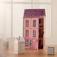 Boîte de calendrier de l'avent personnalisée en carton kraft de luxe pour bougies vides de 12 oz, emballage de boîte cadeau pour bougies