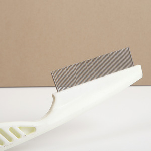 Pet <b>Combs</b> For Dogs Fine Tooth Steel Needle Plastic Handle <b>Flea</b> Removal Grooming Tool - Product Image 1