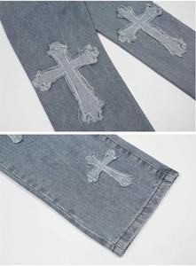 <span class=keywords><strong>Uomo</strong></span> Streetwear <span class=keywords><strong>Jeans</strong></span> larghi pantaloni Cross Hip Hop <span class=keywords><strong>uomo</strong></span> pantaloni larghi donna <span class=keywords><strong>Jeans</strong></span> <span class=keywords><strong>Boyfriend</strong></span> oversize <span class=keywords><strong>Jeans</strong></span> Denim - Product Image 6