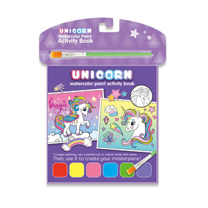 Peinture personnalisée pour enfants Livres de peinture couleur <span class=keywords><strong>licorne</strong></span> Livre de peinture <span class=keywords><strong>aquarelle</strong></span> portable pour enfants - Product Image 1