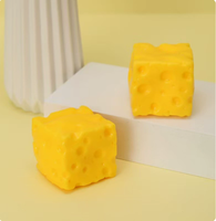Nouveauté : Jouet anti-stress en forme de bloc de fromage, extensible et compressible, pour soulager l'anxiété, jouet sensoriel réaliste en forme de nourriture pour usage quotidien