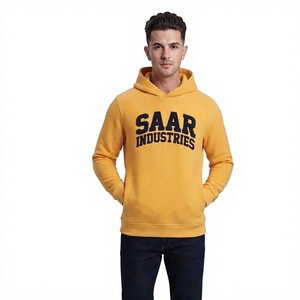 Sweat à capuche en polaire bleu Saar Industries, coupe ample, pull décontracté pour homme, anti-boulochage, hiver, 180g, longueur intégrale - Product Image 1