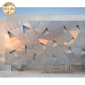 <span class=keywords><strong>Façade</strong></span> moderne en métal Revêtement mural extérieur en aluminium Placage acoustique <span class=keywords><strong>isolé</strong></span> en aluminium Mur rideau pour hôtel centre commercial - Product Image 5