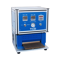 Máquina de sellado en caliente con bordes superiores y laterales impulsada por gas para contenedor de celda de bolsa de polímero