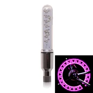 On sale bicycle waterproof colorful flashing LED tire valve cover bike valve stem light