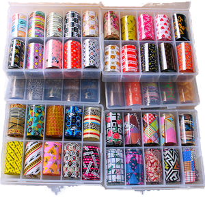 Nouvel ensemble de rouleaux de transfert d'autocollants 3D pour ongles, motif fleur holographique irisée, laser léopard, pour nail art français DIY - Product Image 1