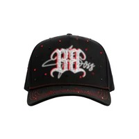 Gorra de béisbol deportiva personalizada de 5 paneles de algodón y gamuza con bordado de imagen en tela común, unisex para adulto, con hebilla frontal de cobre dorado y logo en la parte delantera.