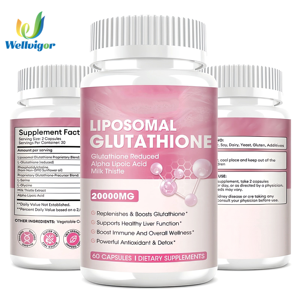 Özel marka 20000mg l-glutatyon kollajen C vitamini kapsülleri-60 kapsül/şişe Unisex sağlık takviyesi cildi aydınlatır - Product Image 1