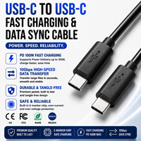 Cable USB C a USB C LUNG KAY de 100W, 10Gbps USB 3.2 Gen 2, 5A PD, Carga Rápida, Cable TPE para Laptop, SSD, Auriculares VR