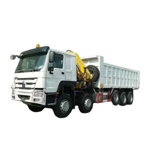 Usine Sino Howo 8x4 <span class=keywords><strong>grue</strong></span> camion 12 roues camion à <span class=keywords><strong>benne</strong></span> basculante monté <span class=keywords><strong>grue</strong></span> à bras pliant - Product Image 1