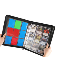 Album de cartes à collectionner en cuir PU A1 A3 A4 personnalisable de haute qualité pour jeux de société, avec 9 pochettes pour cartes
