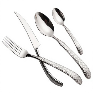Food Safe Quality <b>Reusable</b> Silverware Custom Design Grip Handles Wholesale high Quality Stainless Steel Flatware New <b>Cutlery</b> <b>Set</b> - Product Image 1