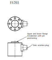 Fibos FA703 Sensor de fuerza de 3 ejes FxFyFz Célula de carga Transductor de fuerza de varios ejes 50N 100N 200N 300N 500N Acero inoxidable Industrial