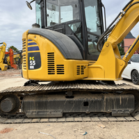 Vente Flash : Excavatrice sur chenilles Komatsu 55 d'occasion, 5,5 tonnes, système hydraulique complet, bon état, livraison rapide, expédition mondiale