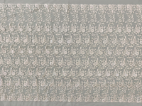 Tissu de dentelle en maille écologique blanc ivoire de luxe, bord festonné, brodé à la machine, orné de perles et de sequins, pour mariage et mariée