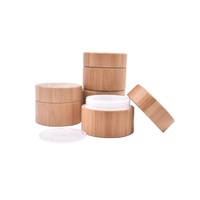Vente chaude Pot cosmétique en bambou écologique 5g 15g 20g Pot à crème en bambou pour l'emballage des soins de la peau