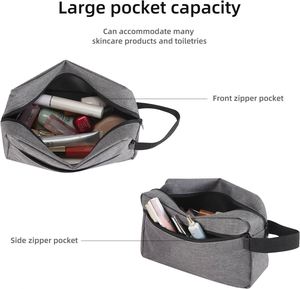 กระเป๋าใส่เครื่องสำอางแบบแขวนสำหรับเดินทางสำหรับใส่อุปกรณ์อาบน้ำสำหรับผู้ชายและผู้หญิงสีเทา - Product Image 3