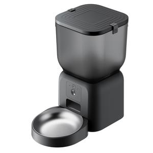 Distributeur de nourriture intelligent pour animaux de compagnie avec interaction vidéo, conteneur de nourriture de 4L, bol en acier inoxydable 304 pour chiens et chats, prise européenne rechargeable - Product Image 3