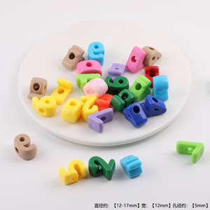 Cuentas acrílicas con números, agujero grande, colores mixtos, para hacer joyas, suministros para manualidades DIY - Product Image 4