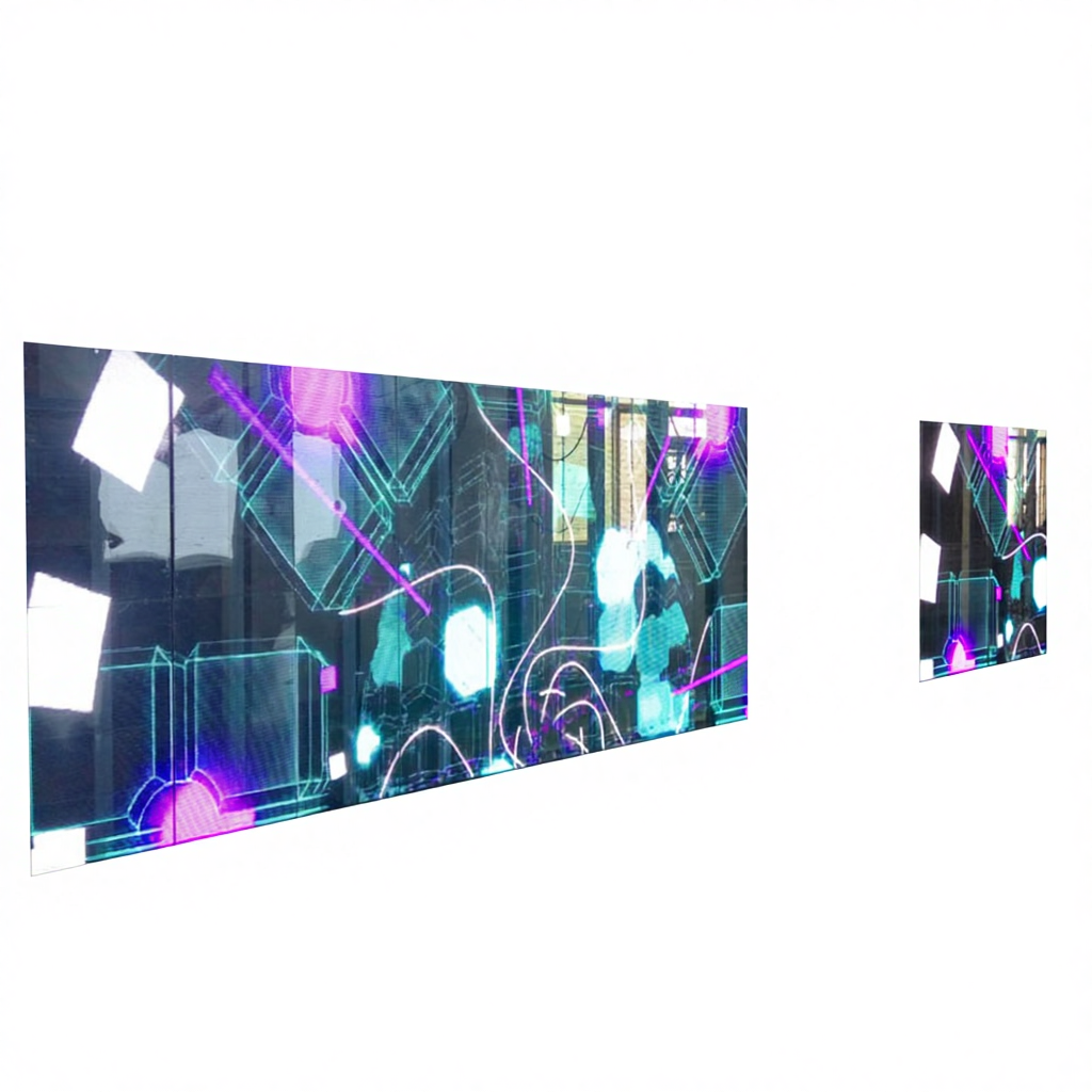 led glass display film