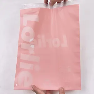 Biologisch abbaubare umwelt freundliche EVA-gefrostete transparente EVA-Reiß verschluss tasche mit individuellem Druck für T-Shirts für Kleidungs stücke