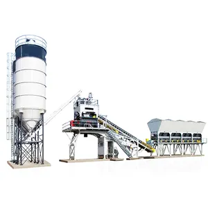 25-90m3/h Mini Concrete Plant Price Hot Sale Small Concrete Batching Plant with Cement Silo