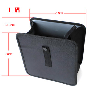 Poubelle de voiture suspendue, sac de rangement noir en polyester, rectangulaire, pliable, pour sièges arrière, poubelles de voiture - Product Image 5