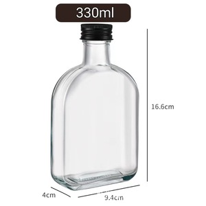 Botellas de Licor Cuadradas Pequeñas Ecológicas Directas de Fábrica, Impresión de Logotipo Personalizado, Sellado con Corcho para Embotellado de <span class=keywords><strong>Vino</strong></span> Casero - Product Image 5