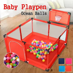 Bon marché, arène d'activités sportives pour bébés et tout-petits, tapis de clôture de sécurité, tapis de jeu <span class=keywords><strong>pliable</strong></span> pour enfants avec anneaux de traction sur pied - Product Image 2