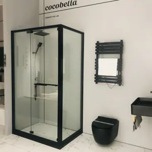 Cocobella卸売高級ステンレスシャワールームスクエアシャワーエンクロージャーシャワーキャビンフレーム