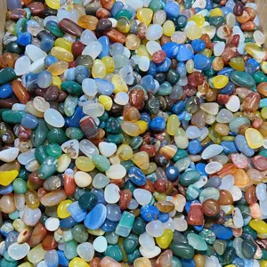 Best Quality Natural crystals healing stones colourful agate Tumbled healing crystal stone for decoration and gifts