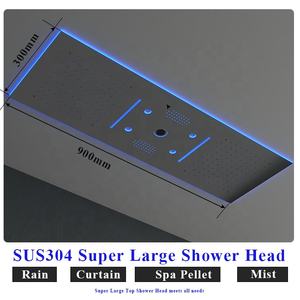 Modern Mat Zwart Verborgen Badkamer Douchesysteem Met Digitaal Display In Thermostatische Badkamerdouche - Product Image 4