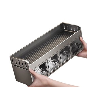 Kitchen Spice Rack Wall Mounted Stainless Steel Multi Functional Storage Organizer For Kitchen Countertop Spices Seasonings - Product Image 5