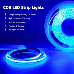 Bán buôn COB LED Strip Ánh sáng mát trắng 6000K siêu sáng 5m DC12V tira LED COB mixta - Product Image 4