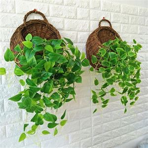 Adornos de mimbre para porches Cestas colgantes de cáscara de coco Cesta de animales de caña de ratán Extensores de plantas Pared Gris Grande Cristiano - Product Image 2