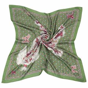 Wholesale Custom <b>Lady</b> Fashion Silk <b>Head</b> <b>Scarf</b> Printed Square 100% Pure Silk Hair <b>Scarf</b> for Women - Product Image 4
